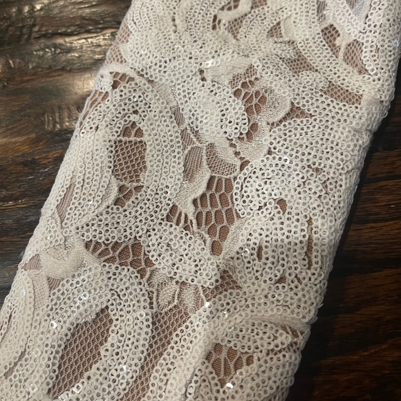 White Sequin Jumpsuit for Night Out - Picture 4 of 4